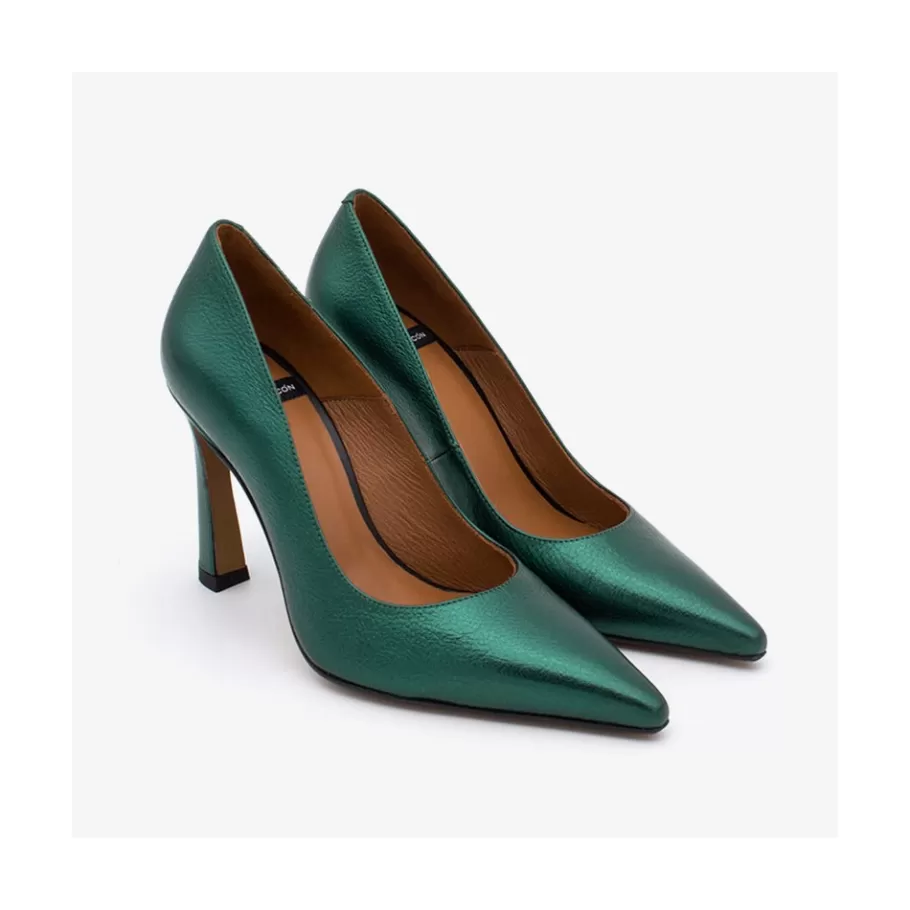 Metallized Shoes<Ángel Alarcón Mariah - Metallized Leather Pointed Toe Stiletto