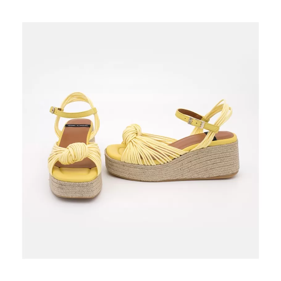 Sandals<Ángel Alarcón Martha - Foamed Wedge Leather Sandals