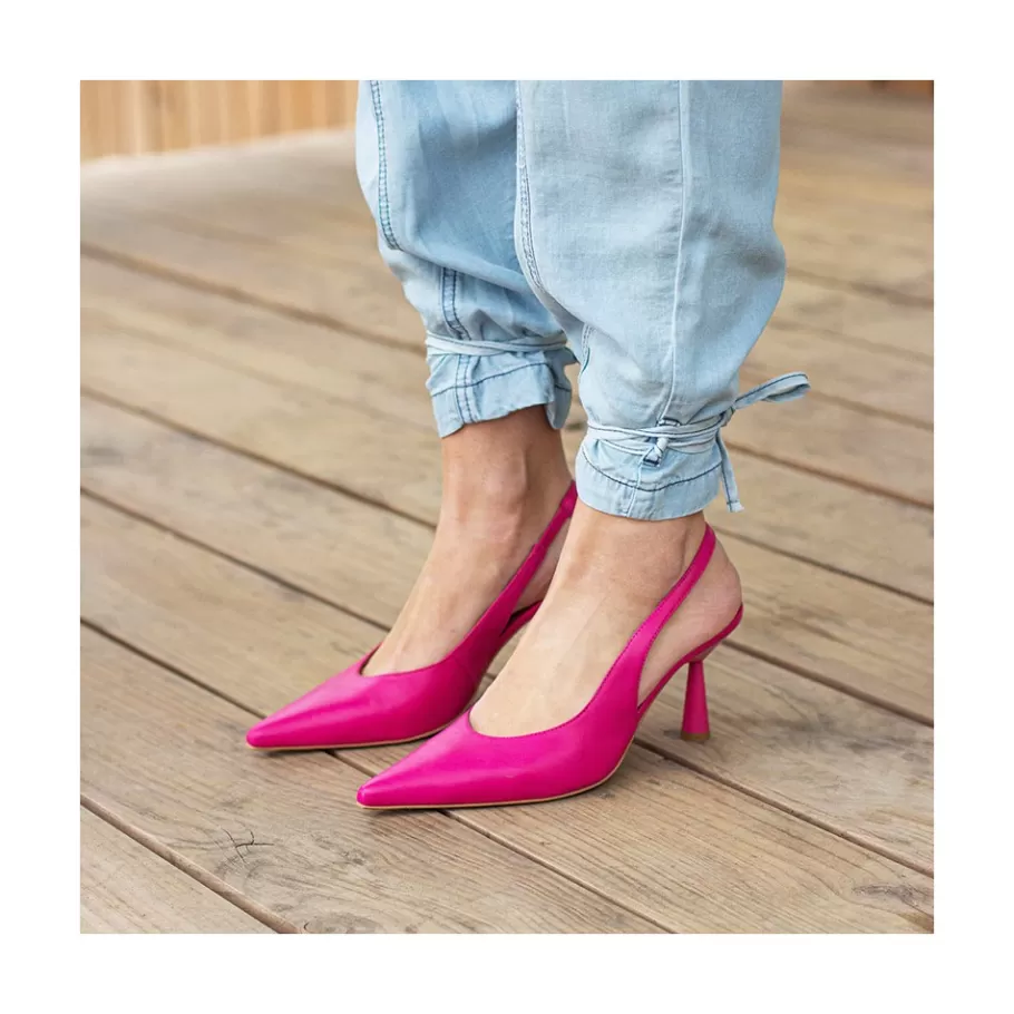 Heeled Shoes<Ángel Alarcón Monicamin - Leather High Heel Slingback Stilleto
