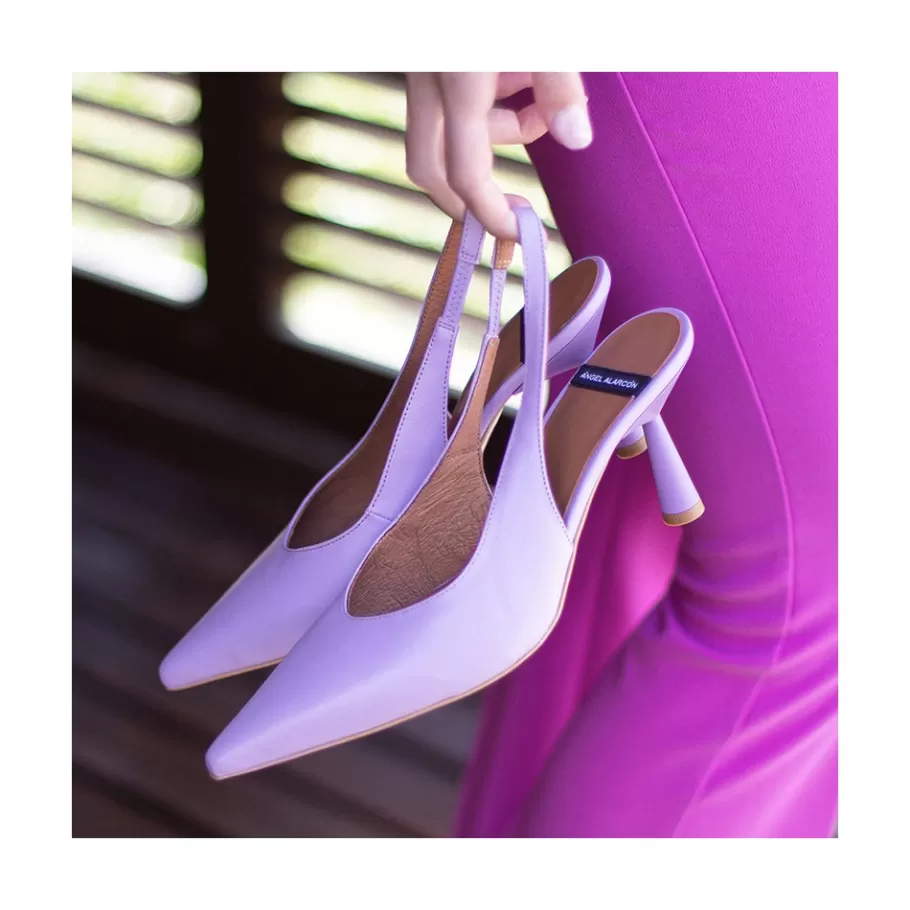 Heeled Shoes<Ángel Alarcón Monicamin - Leather High Heel Slingback Stilleto