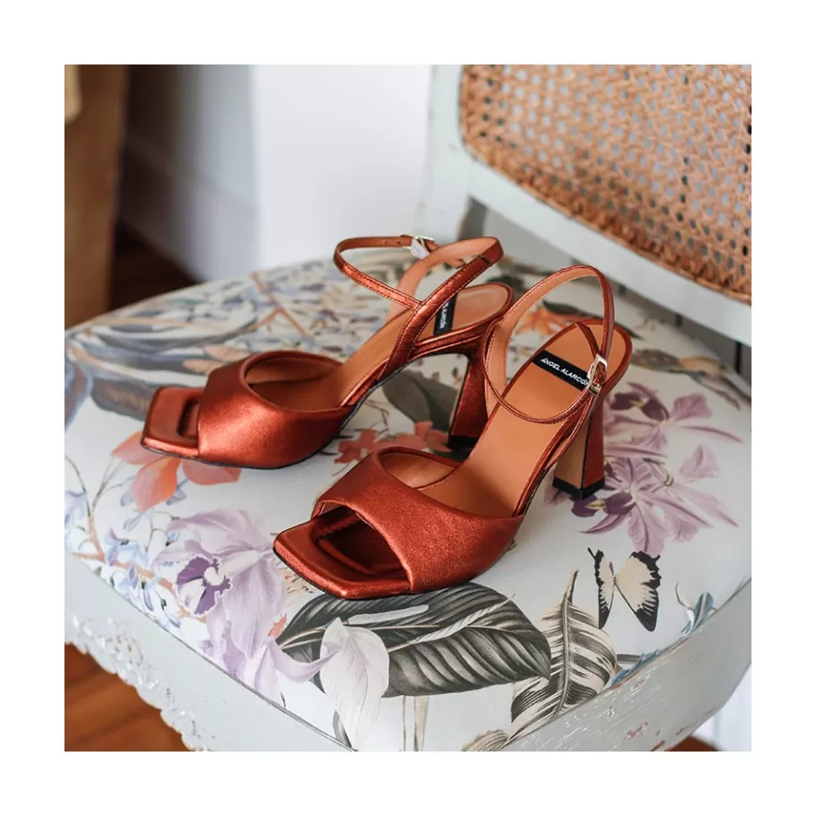Metallized Shoes<Ángel Alarcón Nicole - Heeled Women S Sandals