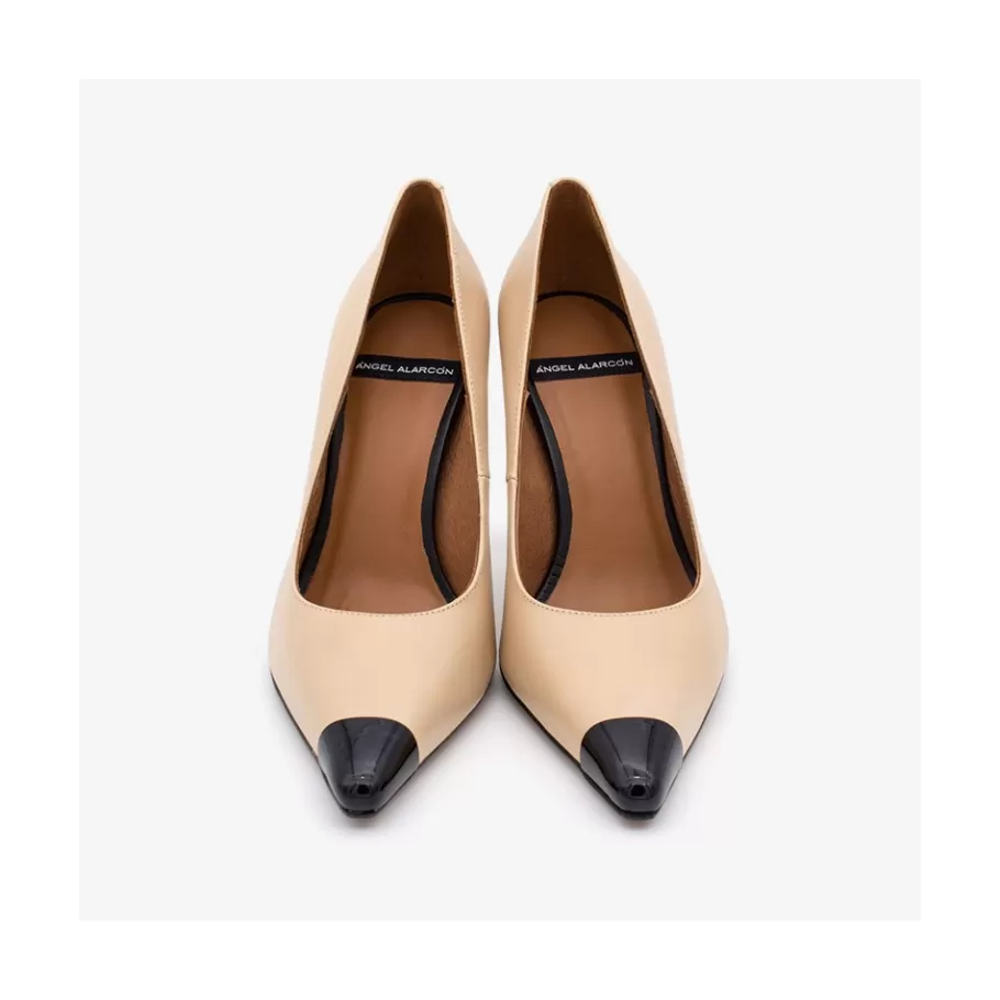 Last Units<Ángel Alarcón Odile - Women S High Heel Stiletto Bicolor Pinted Toe