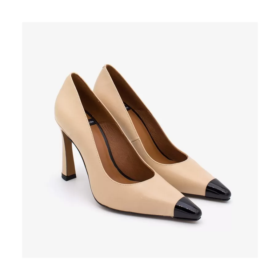 Last Units<Ángel Alarcón Odile - Women S High Heel Stiletto Bicolor Pinted Toe
