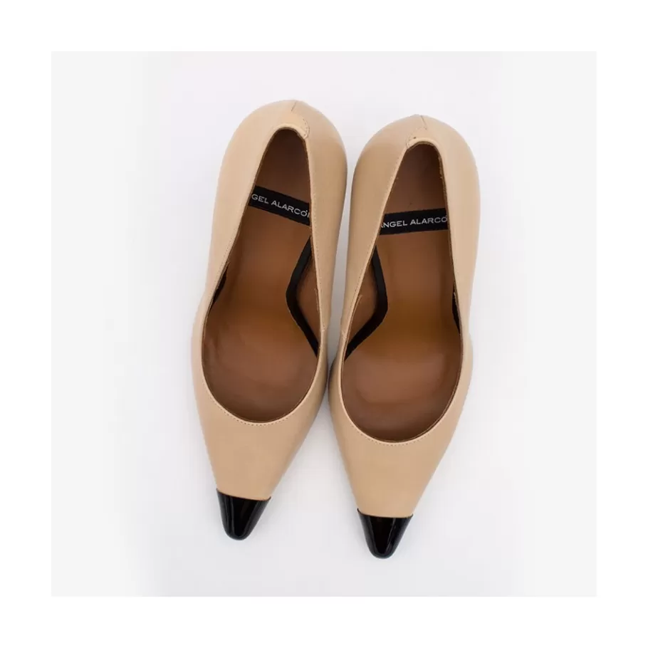 Last Units<Ángel Alarcón Odile - Women S High Heel Stiletto Bicolor Pinted Toe