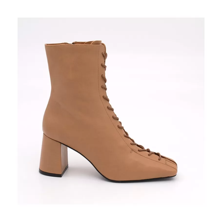 Heeled Shoes<Ángel Alarcón Pacuare - Ankle Boots With Laces And Zipper, Wide Heels