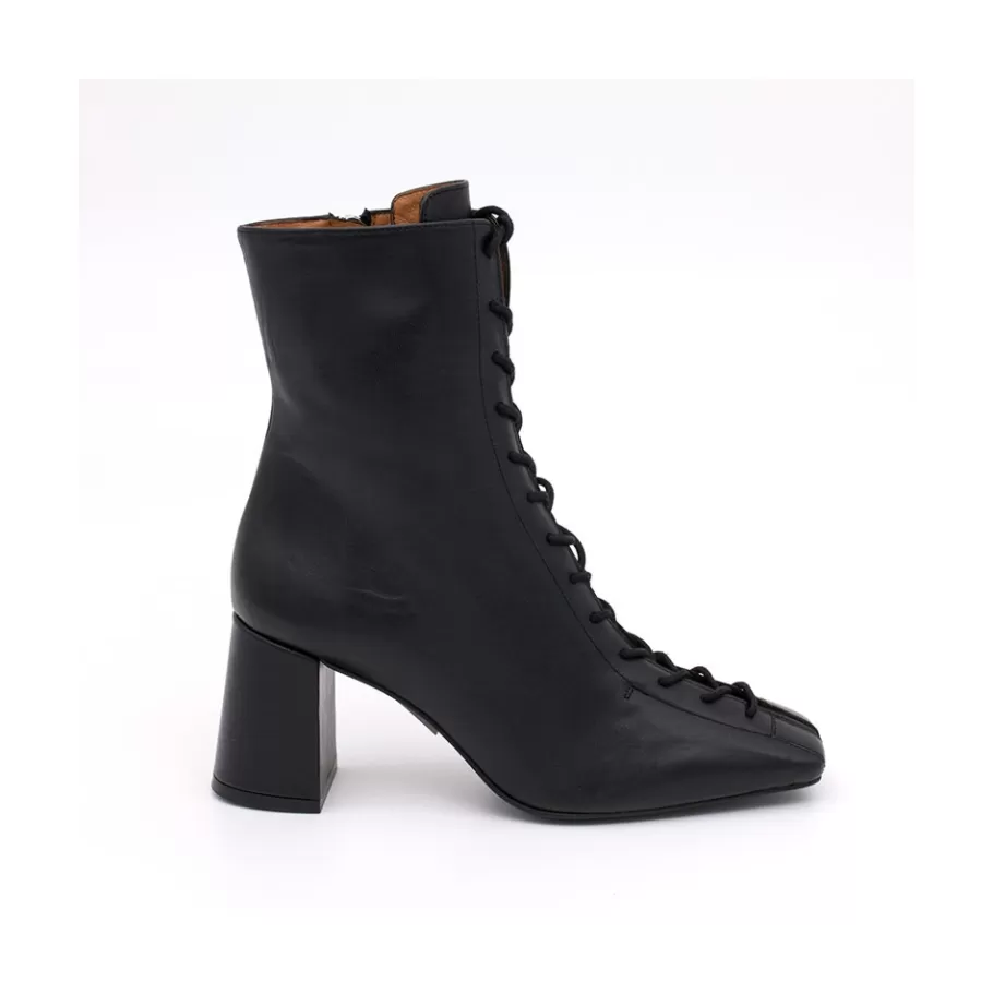 Boots And Booties<Ángel Alarcón Pacuare - Ankle Boots With Laces And Zipper, Wide Heels