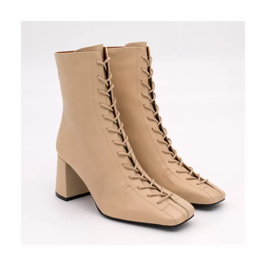 Heeled Shoes<Ángel Alarcón Pacuare - Ankle Boots With Laces And Zipper, Wide Heels
