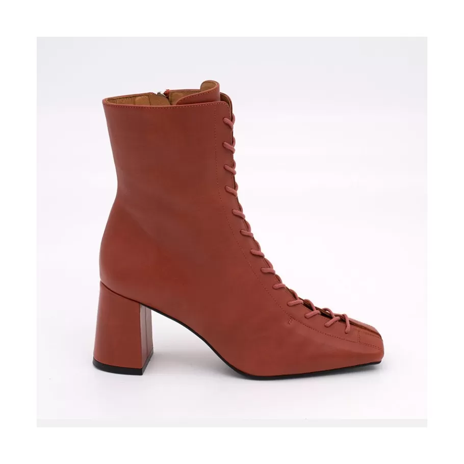 Heeled Shoes<Ángel Alarcón Pacuare - Ankle Boots With Laces And Zipper, Wide Heels