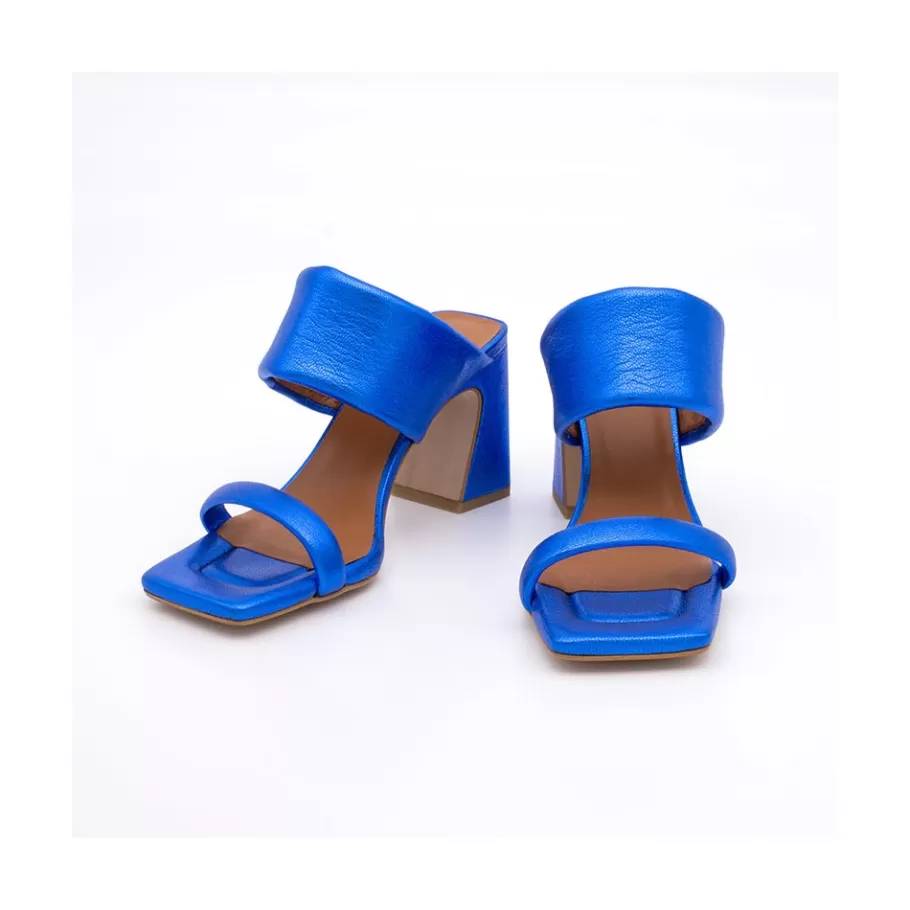 Last Units<Ángel Alarcón Parton - Metallized Leather Foamed Heeled Sandals