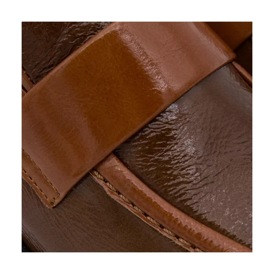 Moccasins<Ángel Alarcón Peggy - Duotone Shiny Leather Women S Moccasin With Block Heel