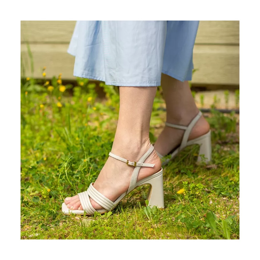 Sandals<Ángel Alarcón Robyn - Leather Strap Sandals With High Heels