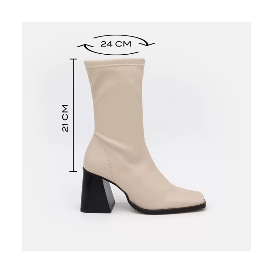 Boots And Booties<Ángel Alarcón Savegre - Elastic Sock-Type Ankle Booties With High Geometric Heels