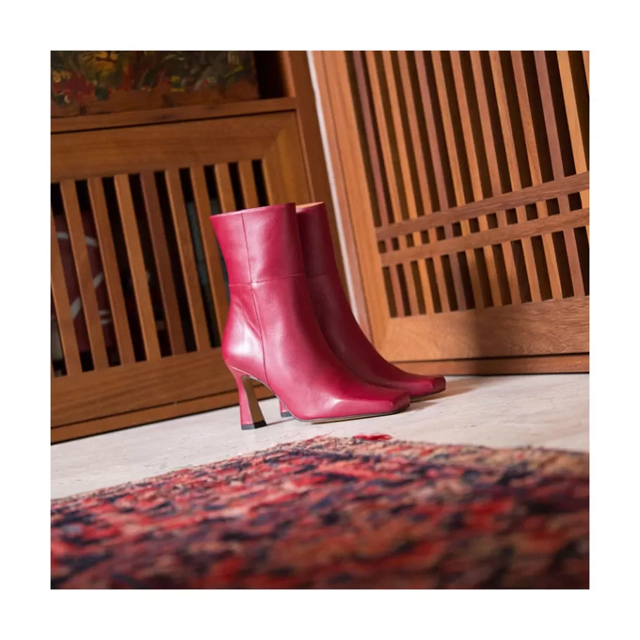 Heeled Shoes<Ángel Alarcón Selena - Leather Ankle Boots With Zipper