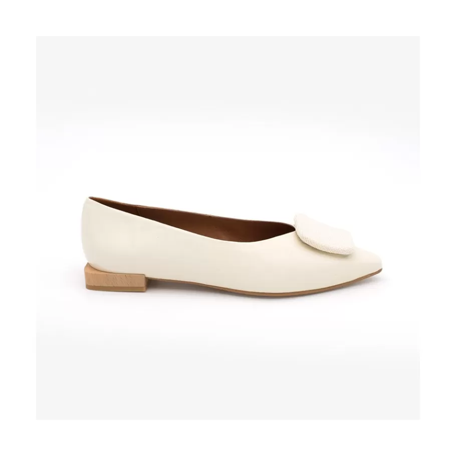 Ballerinas<Ángel Alarcón Thelma - Shinny Leather Flats With Raffia Ornament