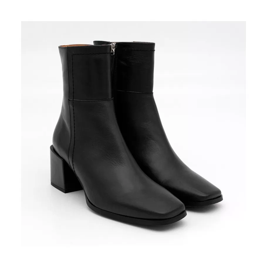 Last Units<Ángel Alarcón Twain - Comfortable Leather Medium Heel Ankle Boots With Stitching
