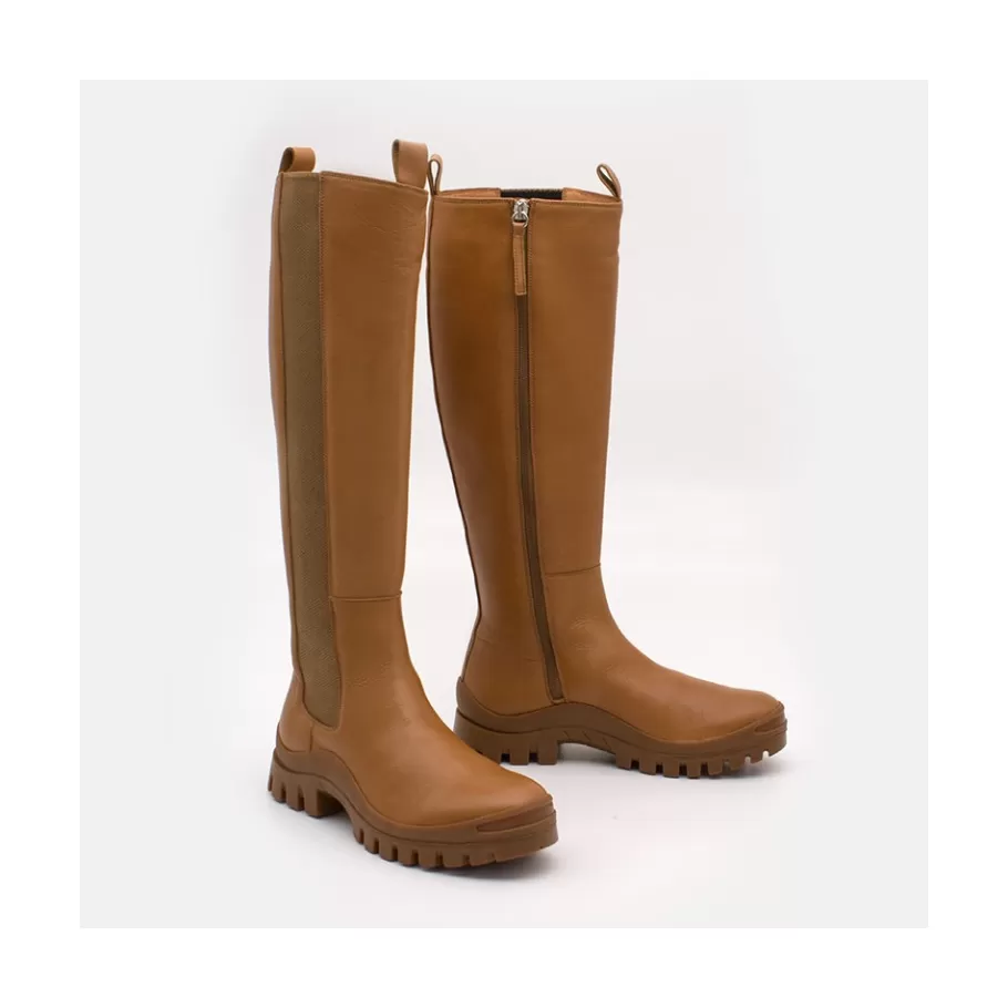Last Units<Ángel Alarcón Wampu - Leather Boot With Elastic, Zip And Vibram Sole